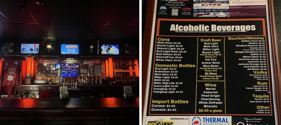 Pizza Pub Menu